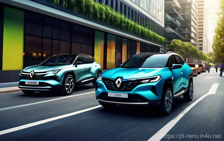 르노 아르카나와 도요타 RAV4 비교 - **Prompt:** A rugged yet refined metallic grey Toyota RAV4 hybrid, embodying reliability and versati...